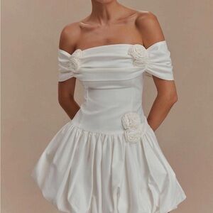 Elegant White Off-Shoulder Dress